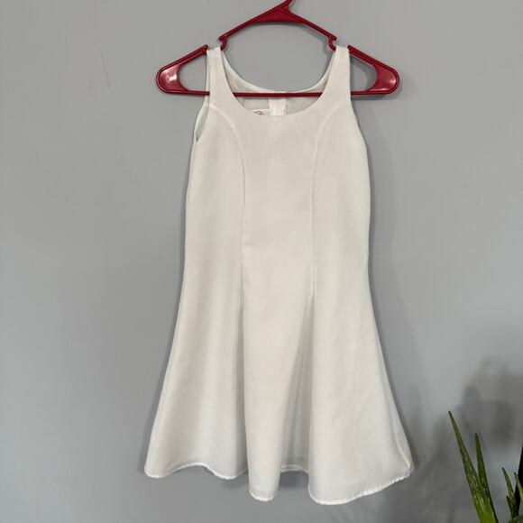 Vintage Little Miss White Sleeveless Dress Approx Girls Size 12 Zip Up Back - Picture 1 of 8